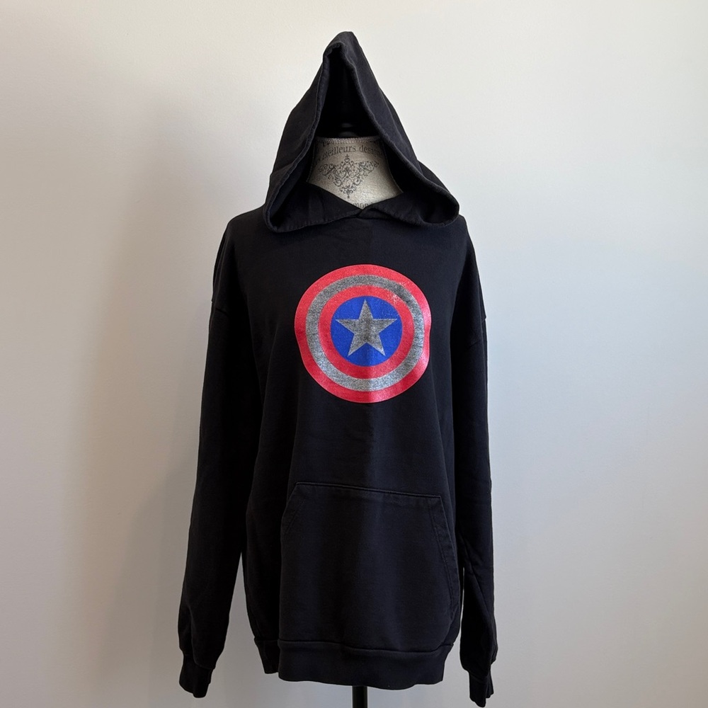 Love Your Melon Black Marvel Hoodie